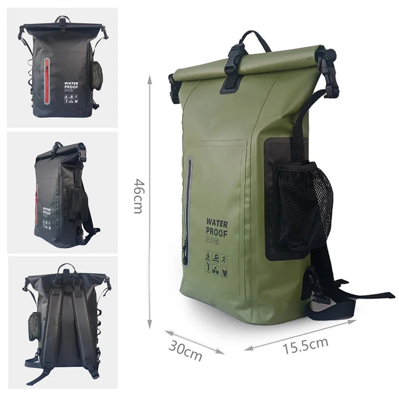 Bolsa Seca Impermeable para Kayak | Mochila Grande de Aventura para Actividades al Aire Libre