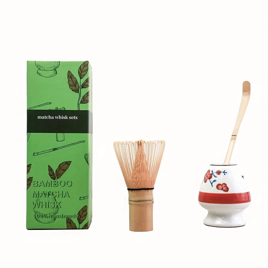 3-Piece Matcha Set | Bamboo Whisk and Ceramic Tea Tools