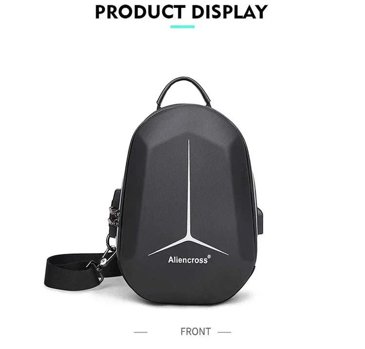 Designer Anti-theft Lock Crossbody Bag USB Charging Travel Shoulder Bag High Quality Messenger Bags Male Waterproof Chest Bag