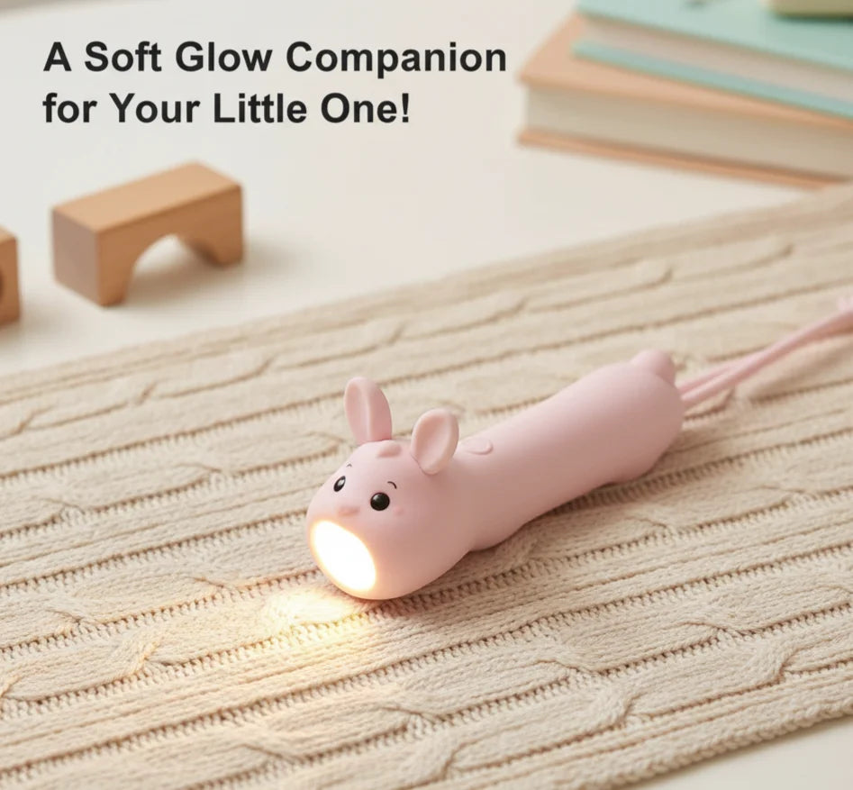Cute Bear Night Light | USB Rechargeable Kids Flashlight Lamp