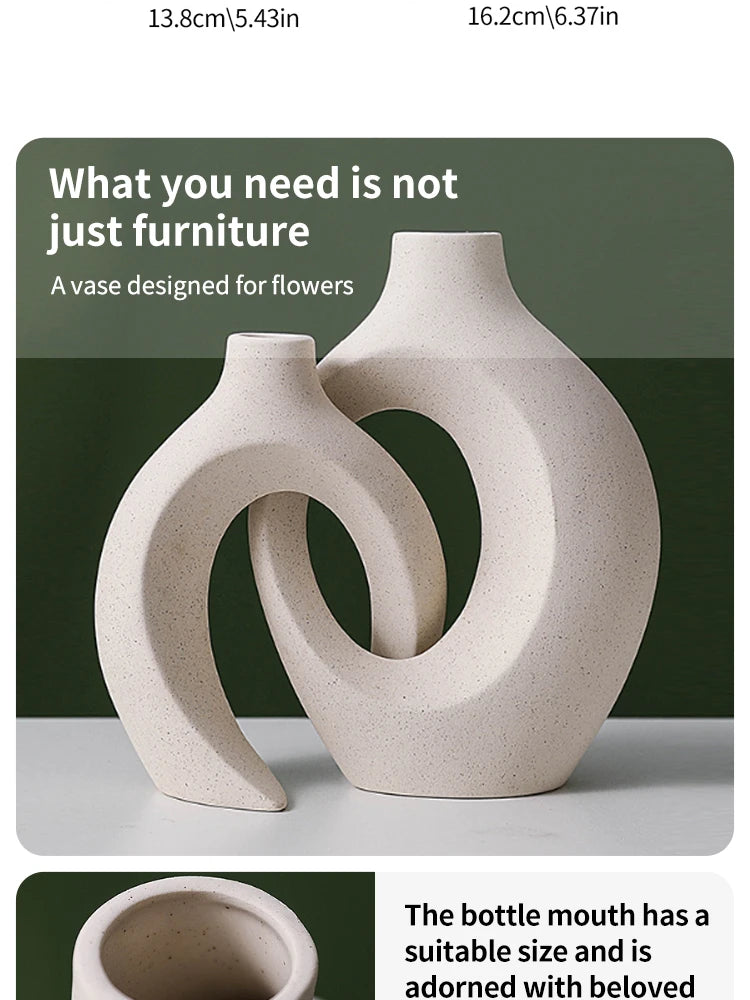 Elegant White Plastic Vase Set | Modern Home Decor for All Spaces