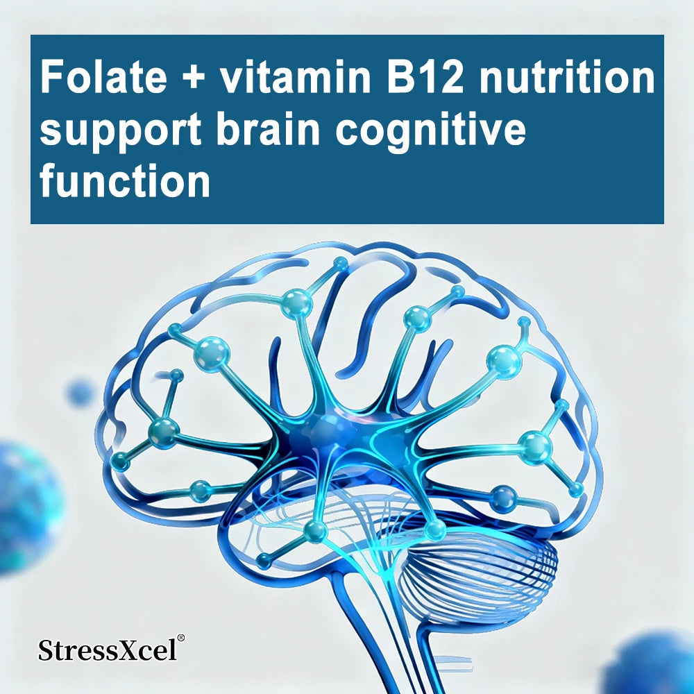 5-MTHF L-Methylfolate with B12 Capsules | Boost Cognitive Function