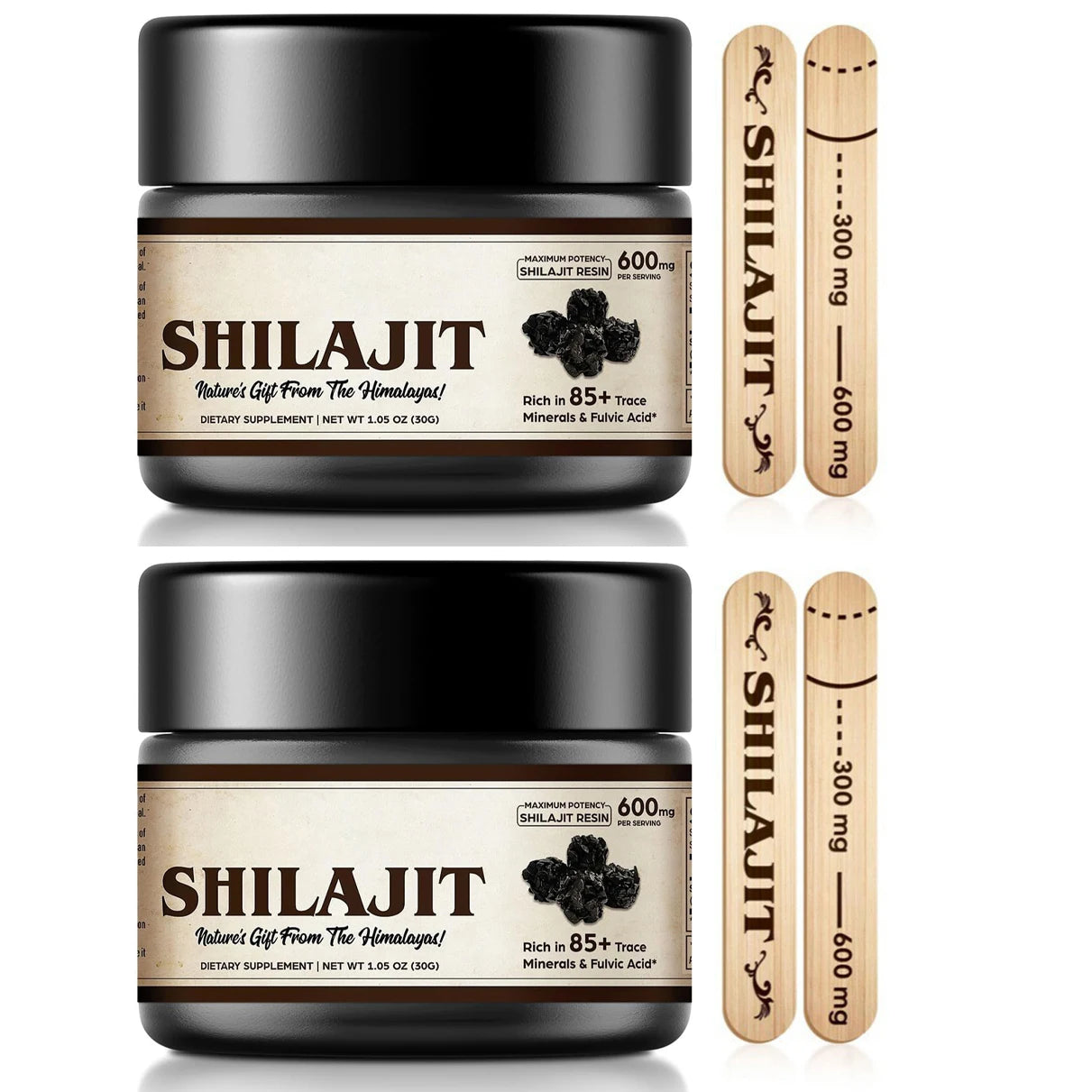 Pure Himalayan Organic Shilajit Resin | Maximum Potency 600mg