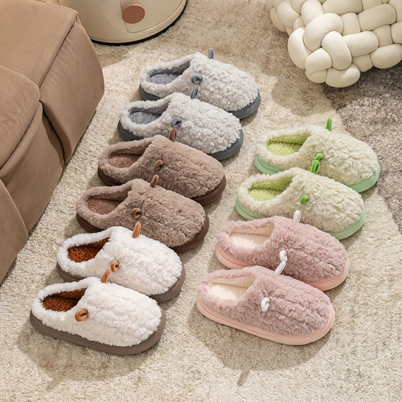 Cute Cartoon Plush Winter Slippers | Warm Comfort for Home