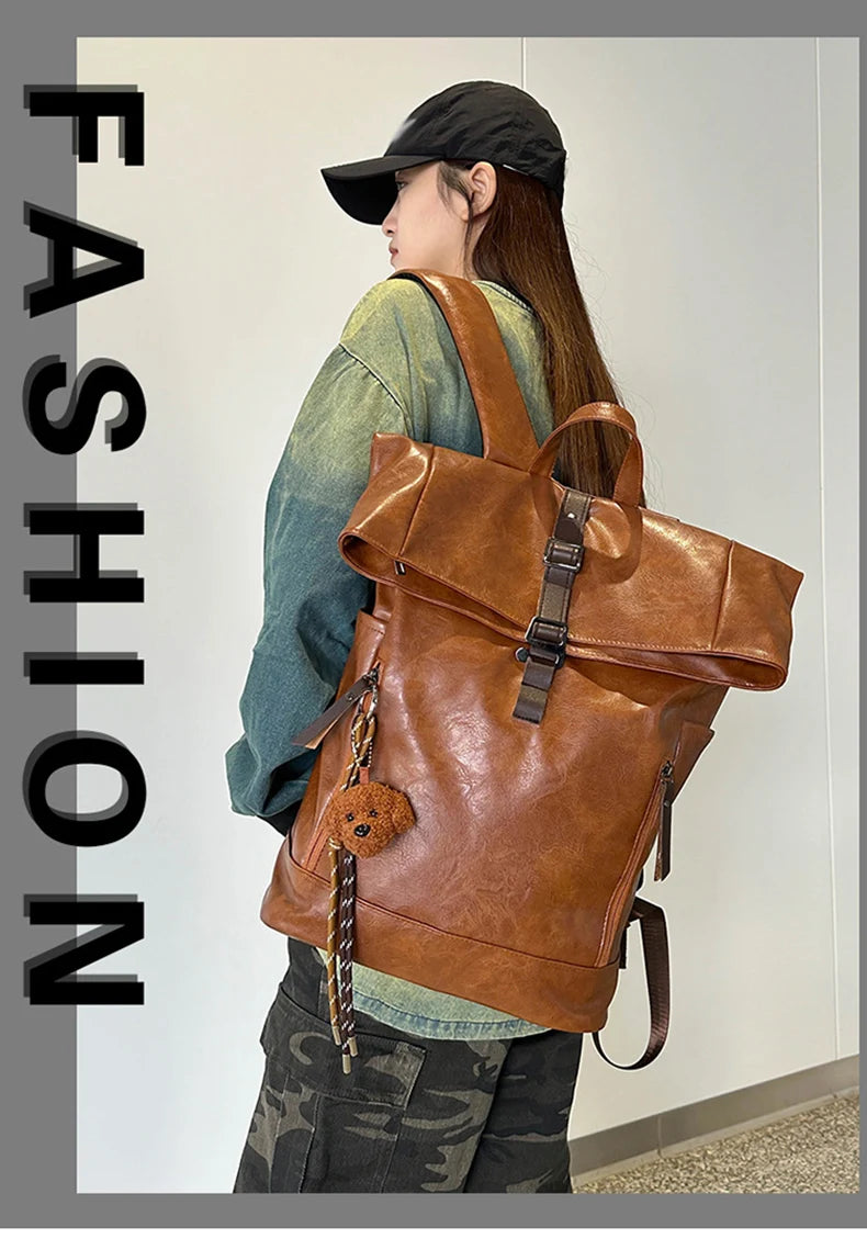 Versatile Rolled Top Business Backpack | Anti-Theft Travel Bag 2026