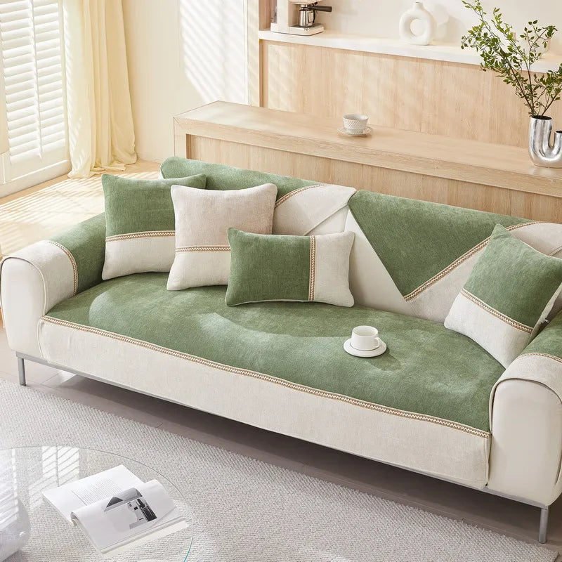 Soft Chenille Non-Slip Sofa Seat Cover for Ultimate Comfort