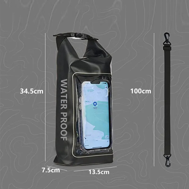 2L Waterproof Touch Screen Dry Bag for Outdoor Sports & Camping