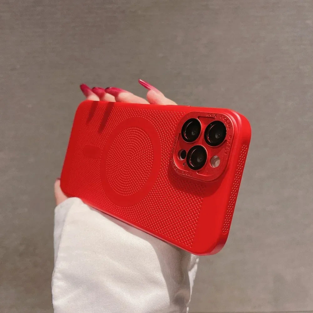 Funda de lujo mate para teléfono con disipación de calor | Protectora y elegante