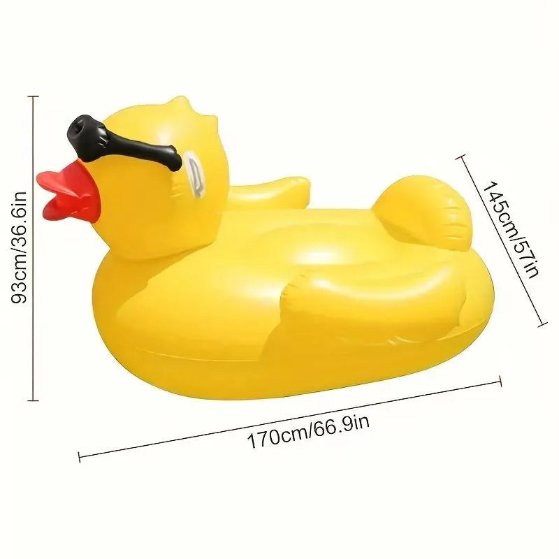 Inflatable Yellow Duck Floating Bed | Fun Pool Water Toy
