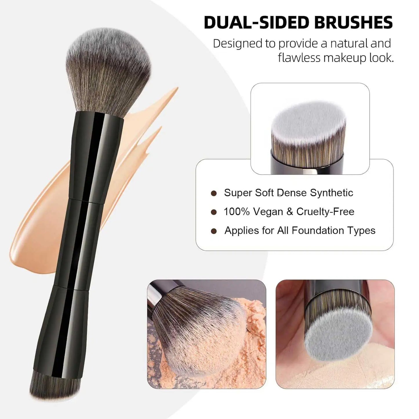 20-Piece Double Ended Makeup Brush Set for Flawless Application