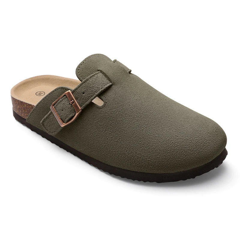 Comfortable Arch Support Suede Clogs for Home and Outdoor