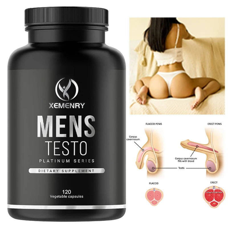 Men's Supplements for Energy and Muscle Growth | 120 Capsules
