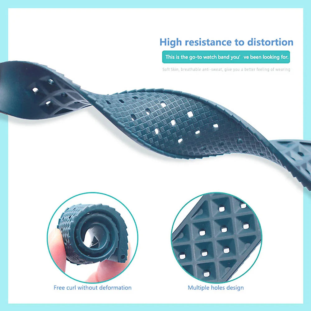 Tropical Silicone Watch Band | Quick Release Rubber Strap
