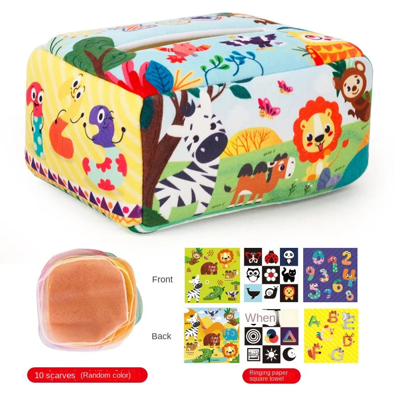Baby Montessori Magic Tissue Box | Sensory Learning Toy