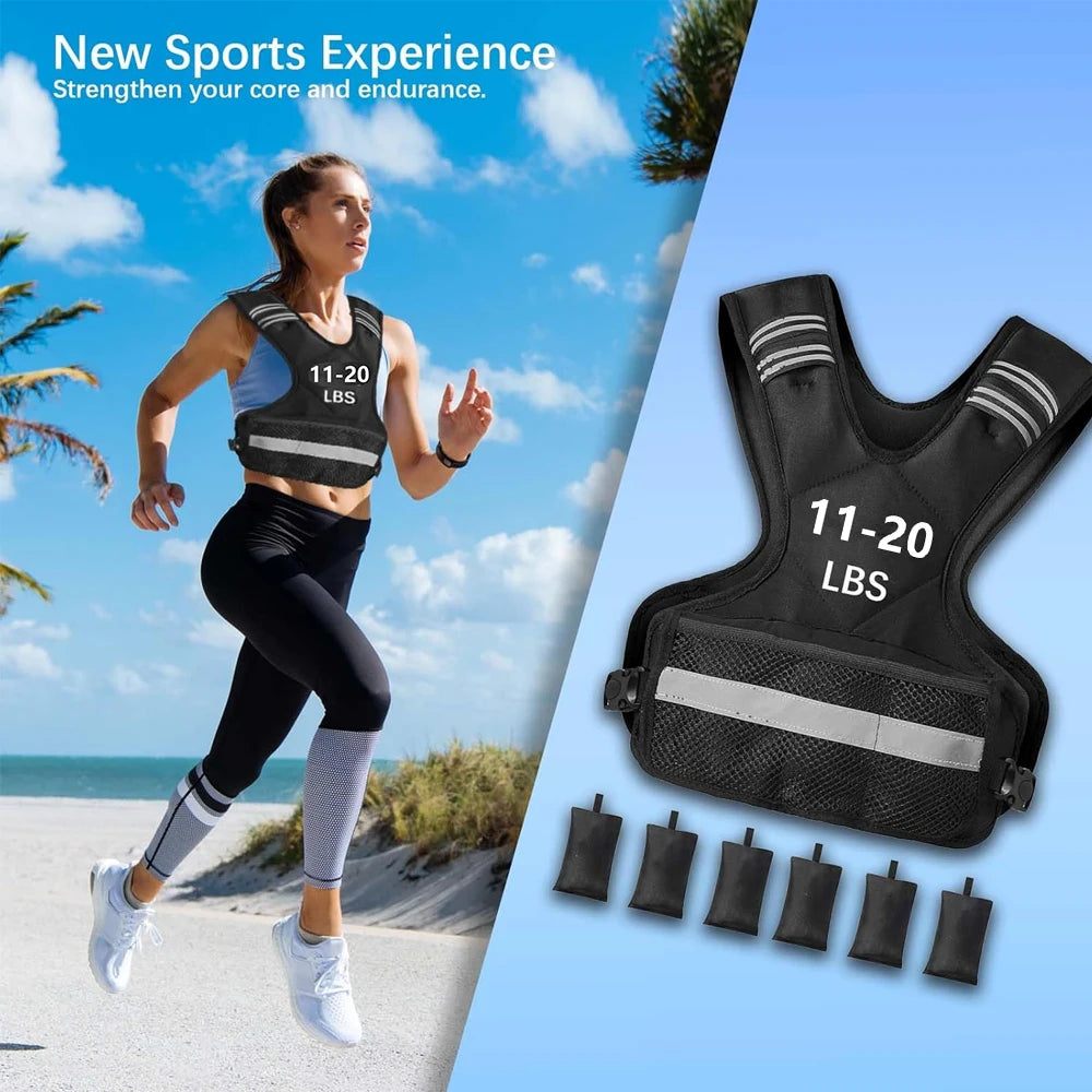 Adjustable Weighted Vest for Enhanced Workouts | 11-20lbs