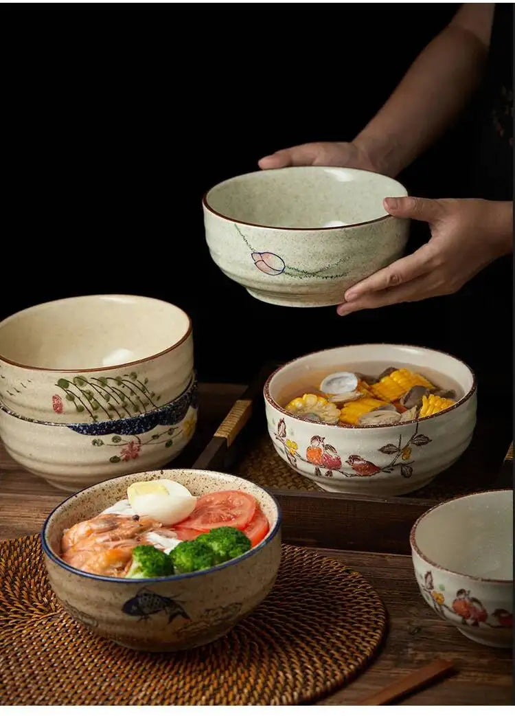 Elegante Bol de Cerámica para Ramen | Perfecto para Sopas y Fideos