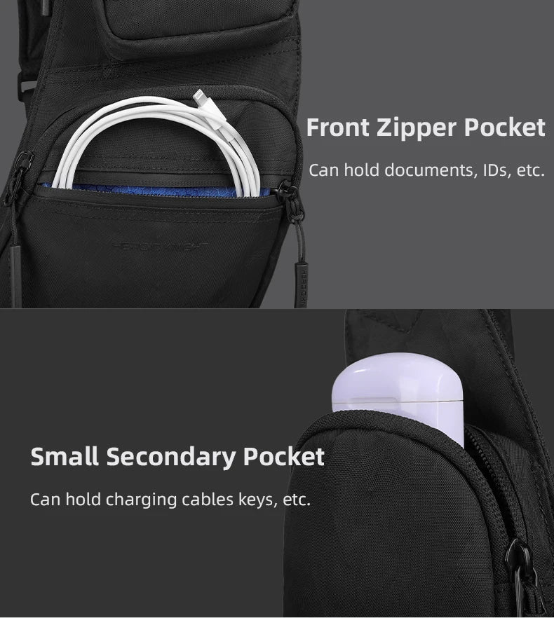 Durable Men's Sling Bag | Waterproof Crossbody & Waist Pack