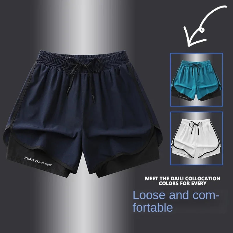Men's & Women's Anti-Glare Double Layer Sports Shorts | Summer Style