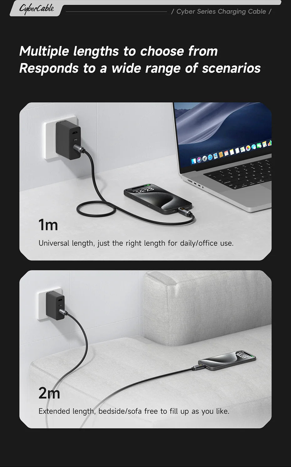 USB C Cable with LED Display | Fast Charging Type C Cable
