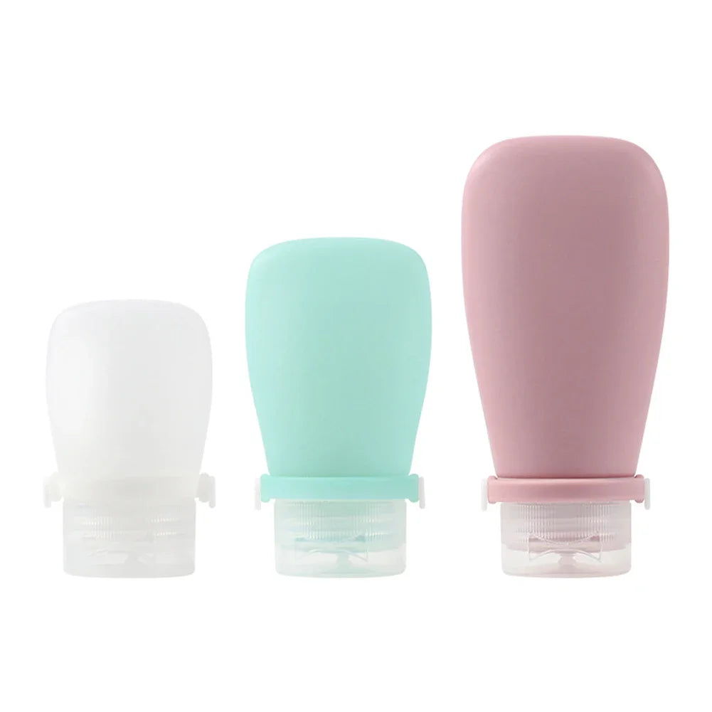 Silicone Travel Bottle Set | Leakproof Refillable Cosmetic Containers