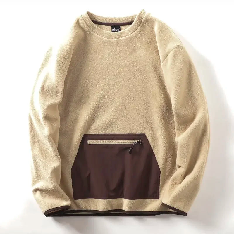 Men's Warm Fleece Pullover Hoodie | Casual Autumn Winter Top