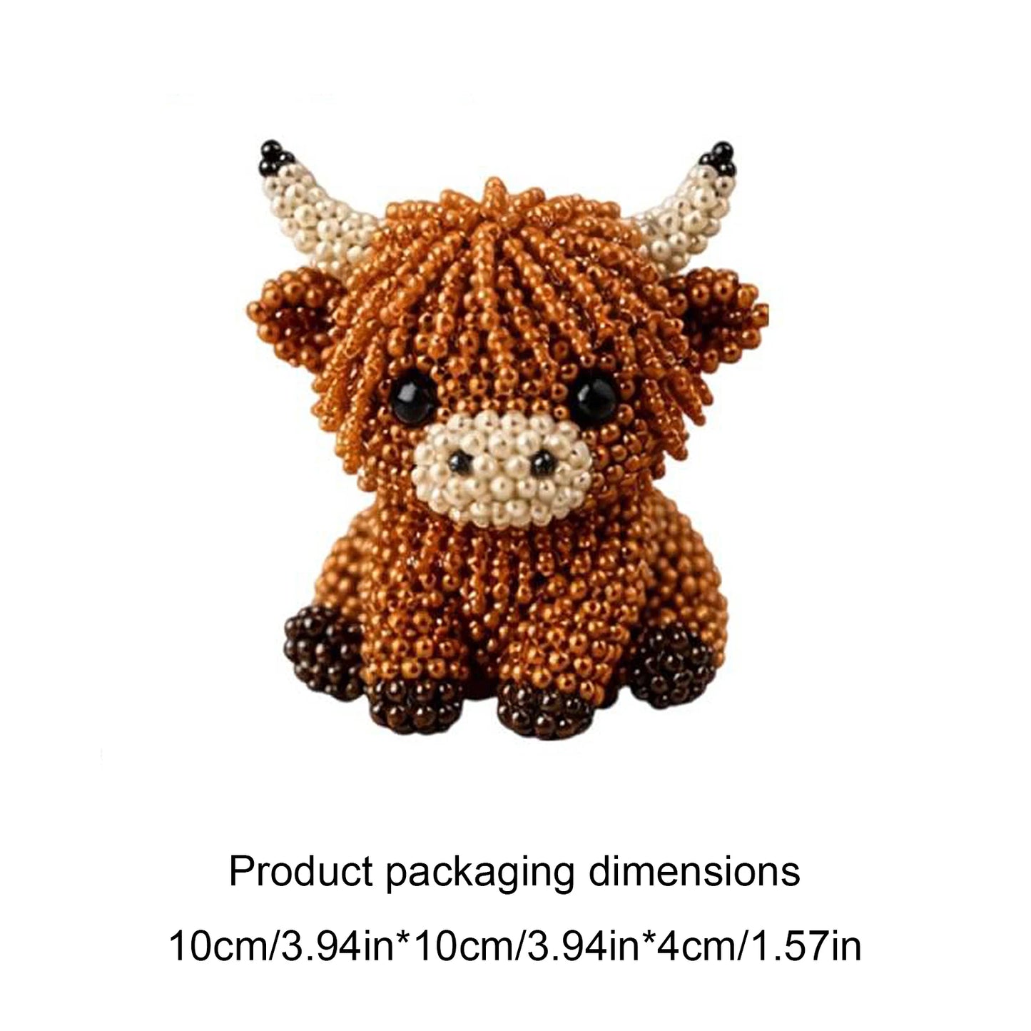 DIY 3D Animals Bead Craft Kit | Colorful Bead Embroidery Set