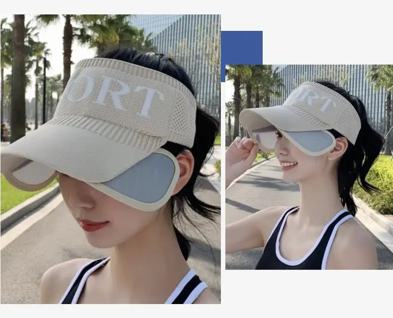 Women's Sunblock Sports Hat | Large Brimmed Outdoor Cap