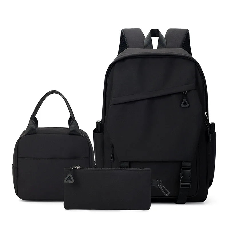 Versatile 3pcs Campus Backpack Set for Students and Travelers