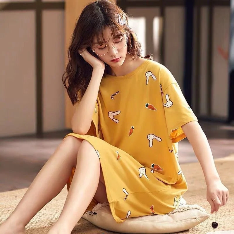 Cute Women's Short Sleeve Nightgown | Plus Size Sleepwear