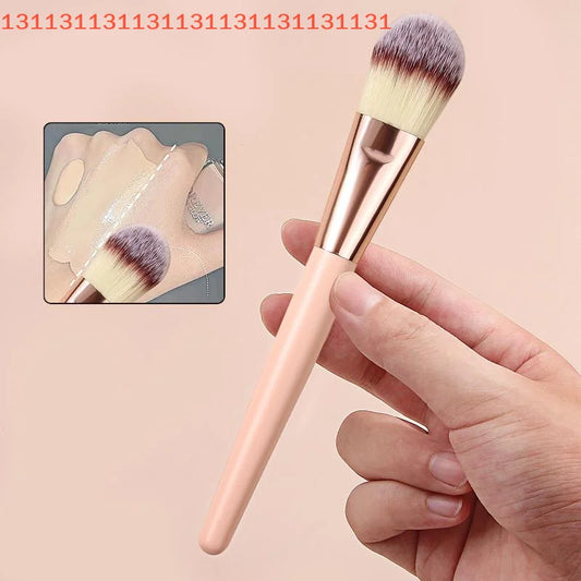 Multifunction Wooden Handle Facial Foundation Brush | Soft Fiber Makeup Mask Brush Tool 2026