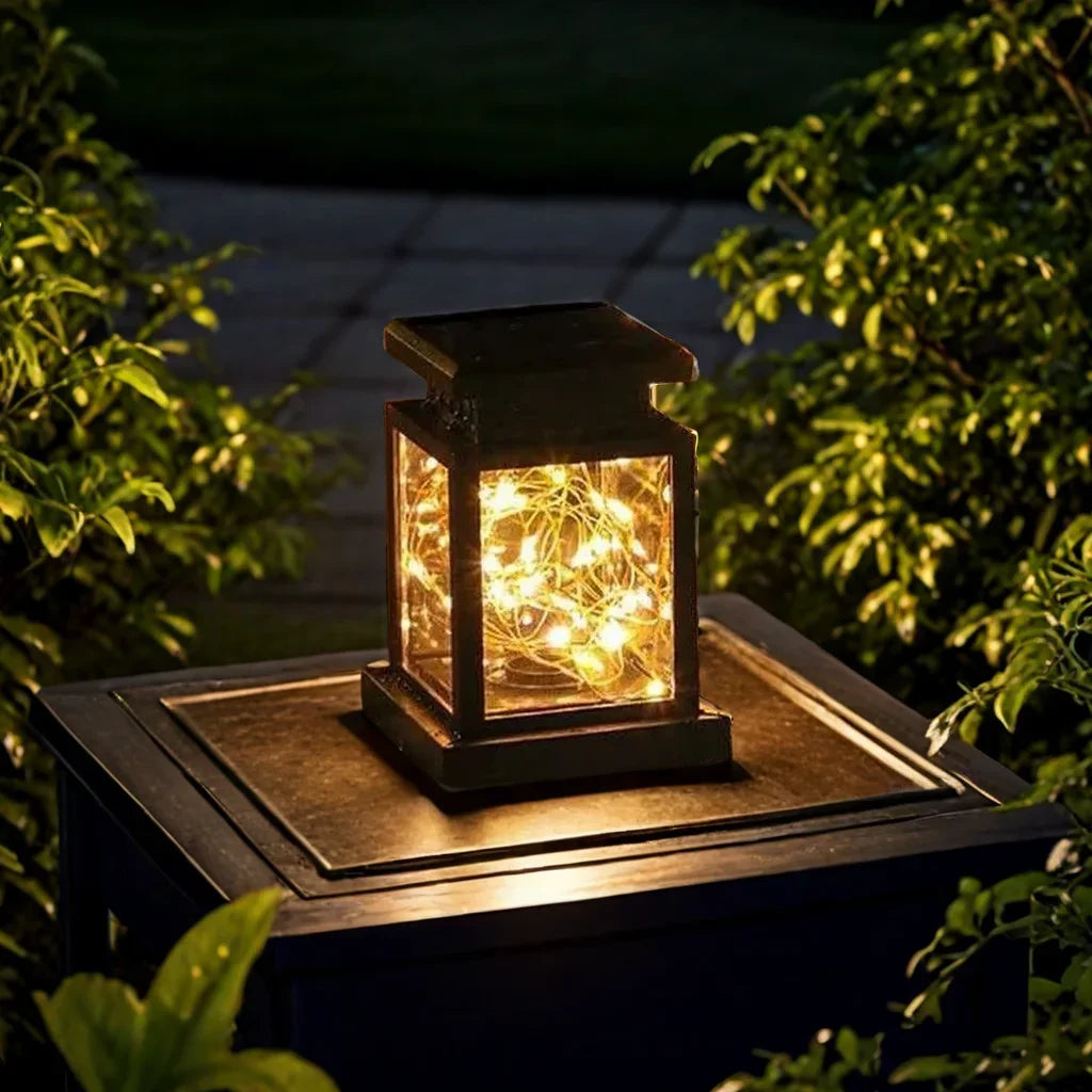 Solar Outdoor Lantern | Decorative Candle Lamp with Auto On/Off