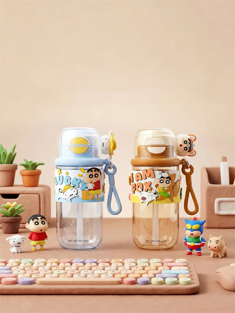 Cute Cartoon Straw Cup for Kids | Leakproof Outdoor Water Bottle