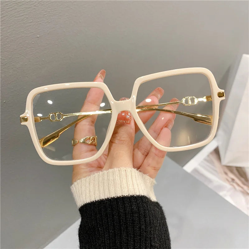 Women's Oversized Square Retro Eyewear | Anti-Blue Light Glasses 2026