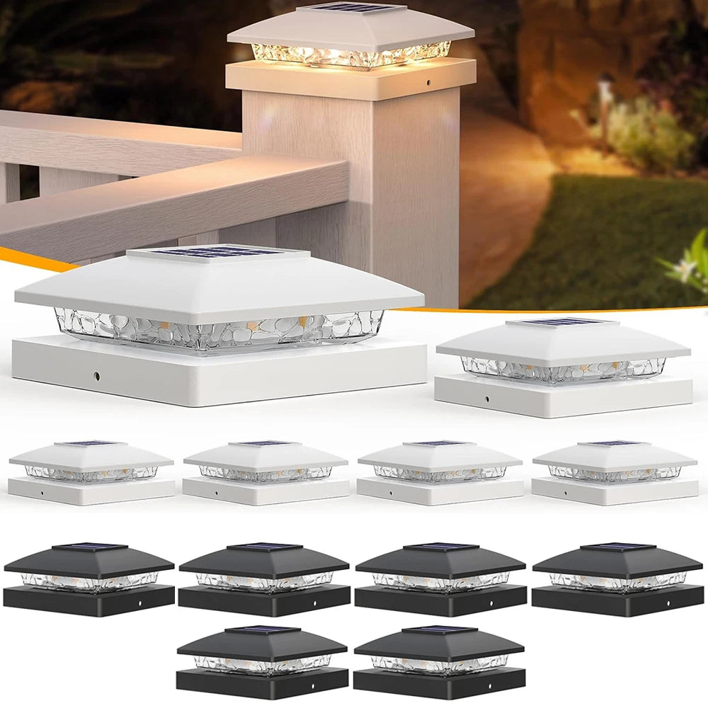 6PCS Solar Post Cap Light | Eco-Friendly Outdoor Lighting