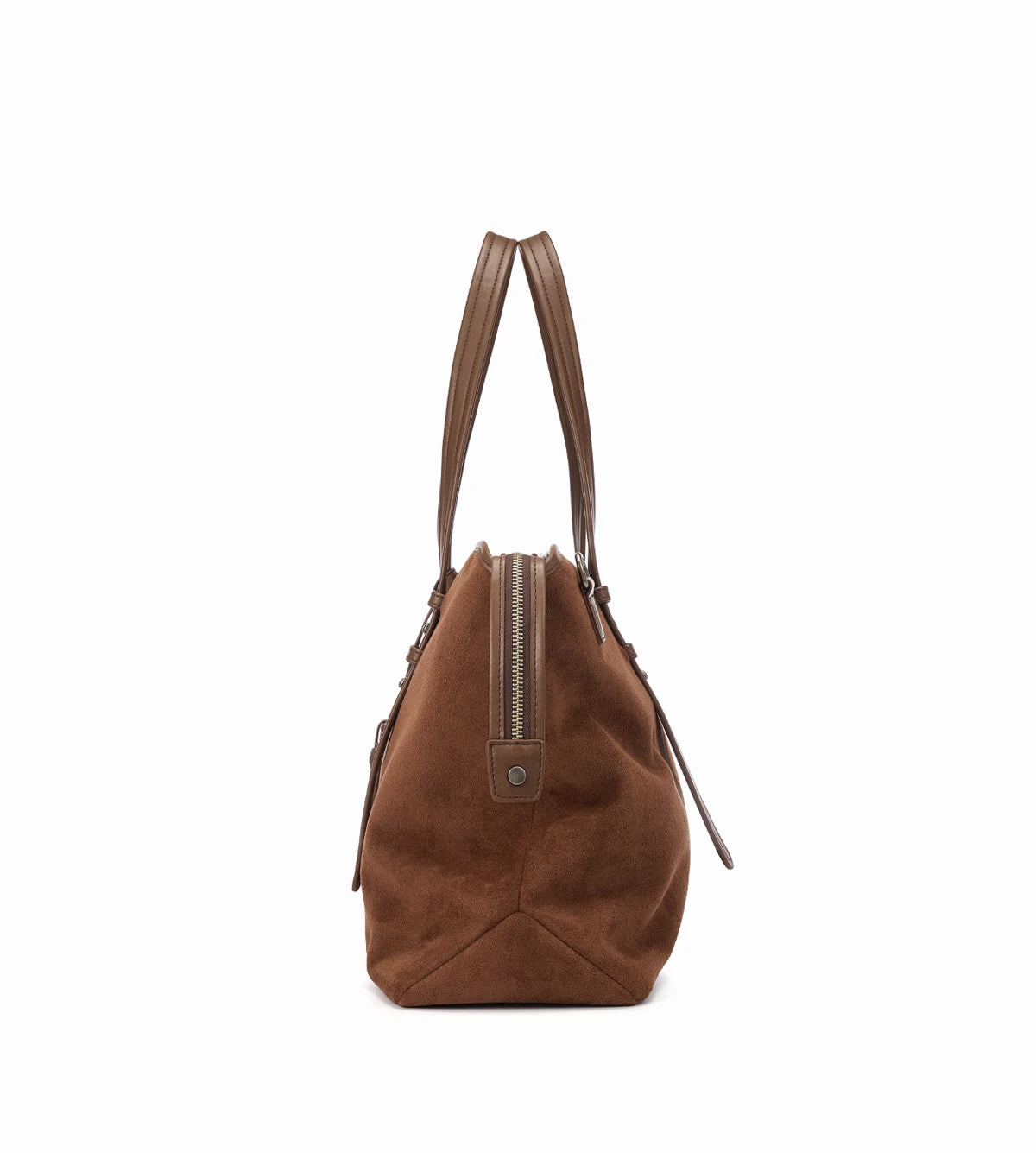 Elegant Black Suede Tote Bag | Stylish Large Capacity Unisex Handbag