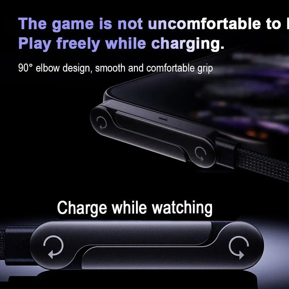 240W Fast Charging Type-C Cable with Phone Stand | Durable & Versatile