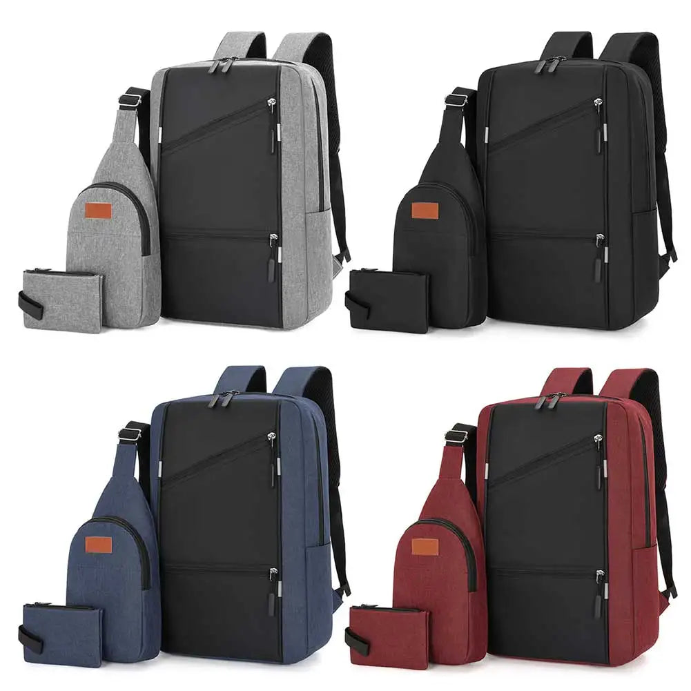 3Pcs Casual Bag Set | Versatile Backpack & Travel Bags