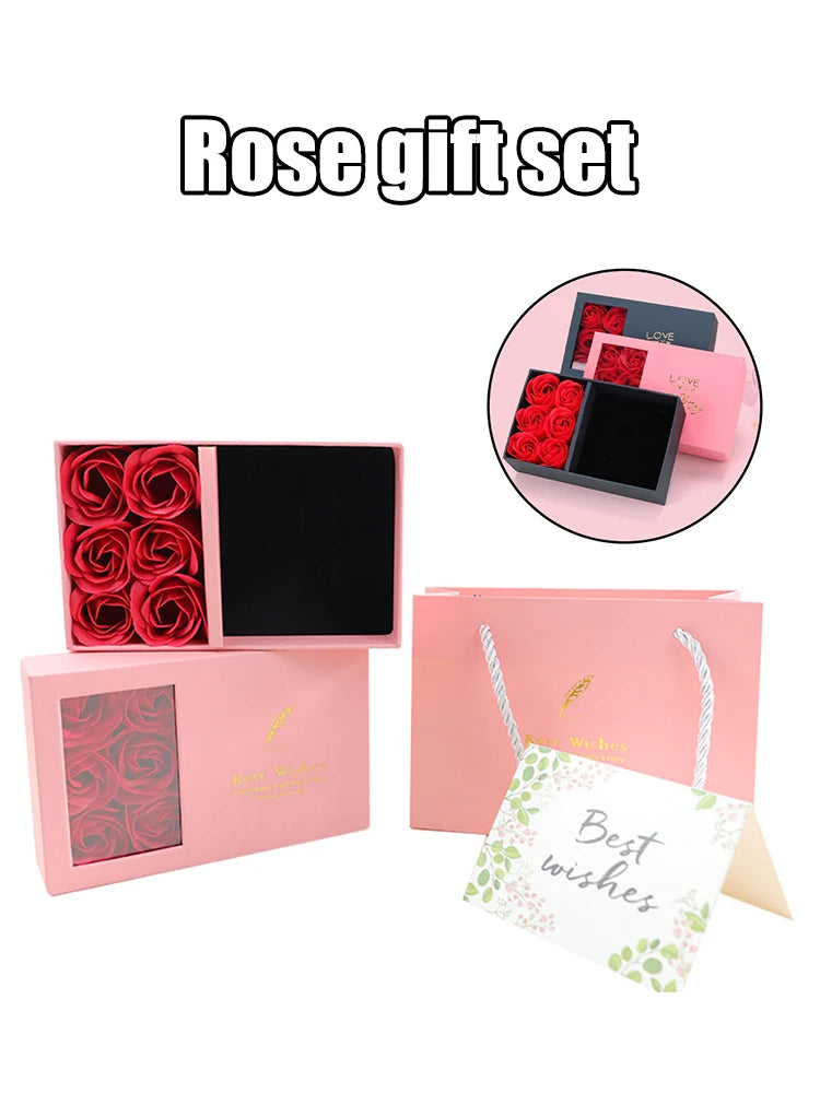 Immortal Flower Jewelry Box for Rings, Necklaces & Earrings