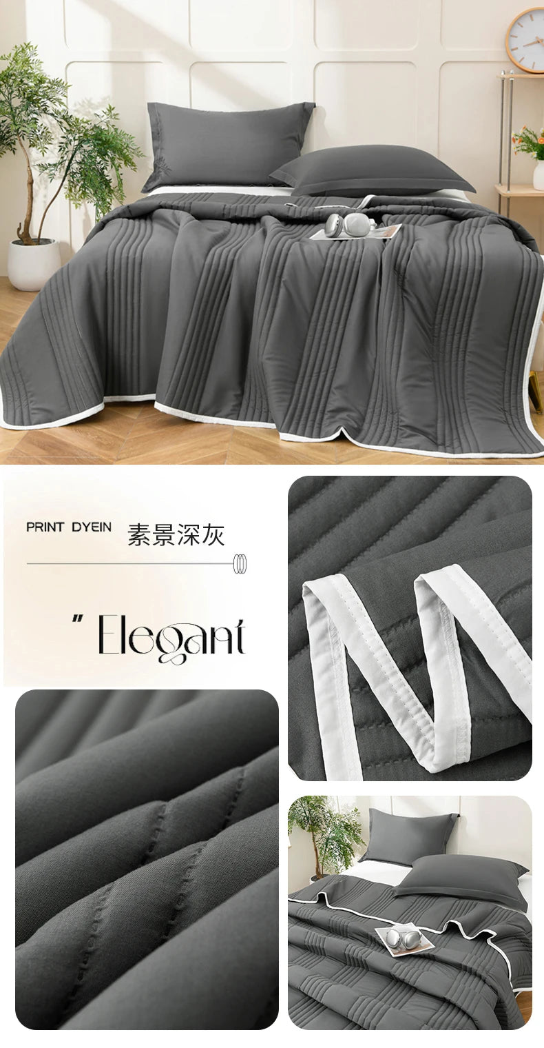 Lightweight Quilted Summer Blanket | Soft and Breathable Comforter