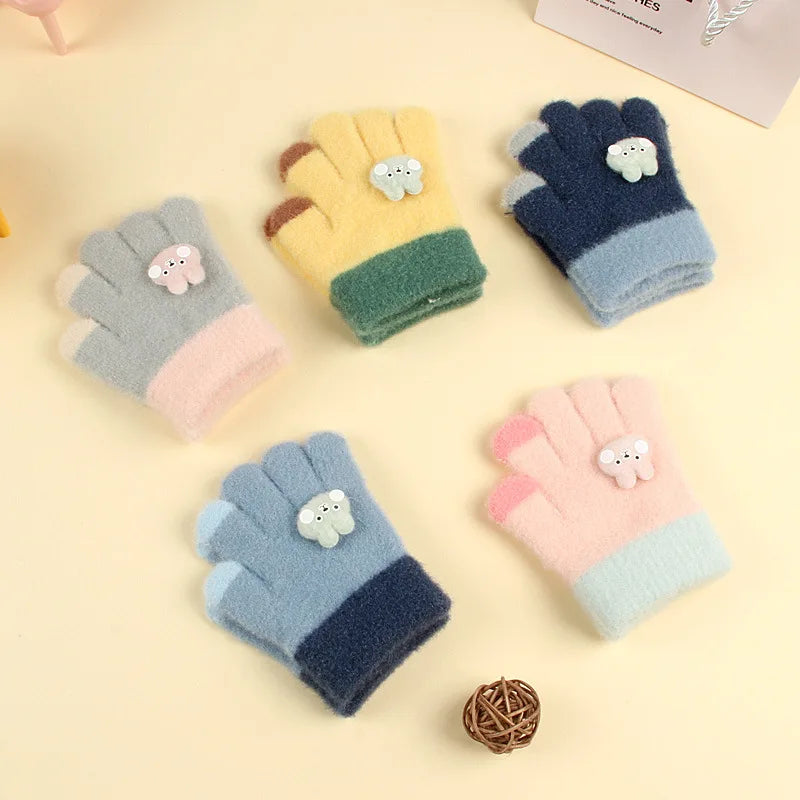 Kids Winter Fleece Gloves | Cozy Plush Mittens for Cold Weather