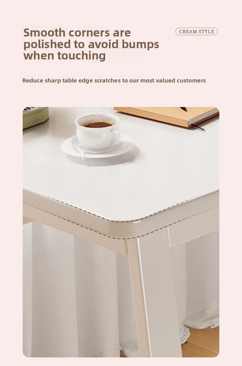 Durable White Computer Desk | Modern Makeup and Workstation