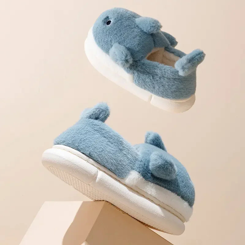 Cozy Shark Pattern Home Slippers for Men & Women | Warm Comfort