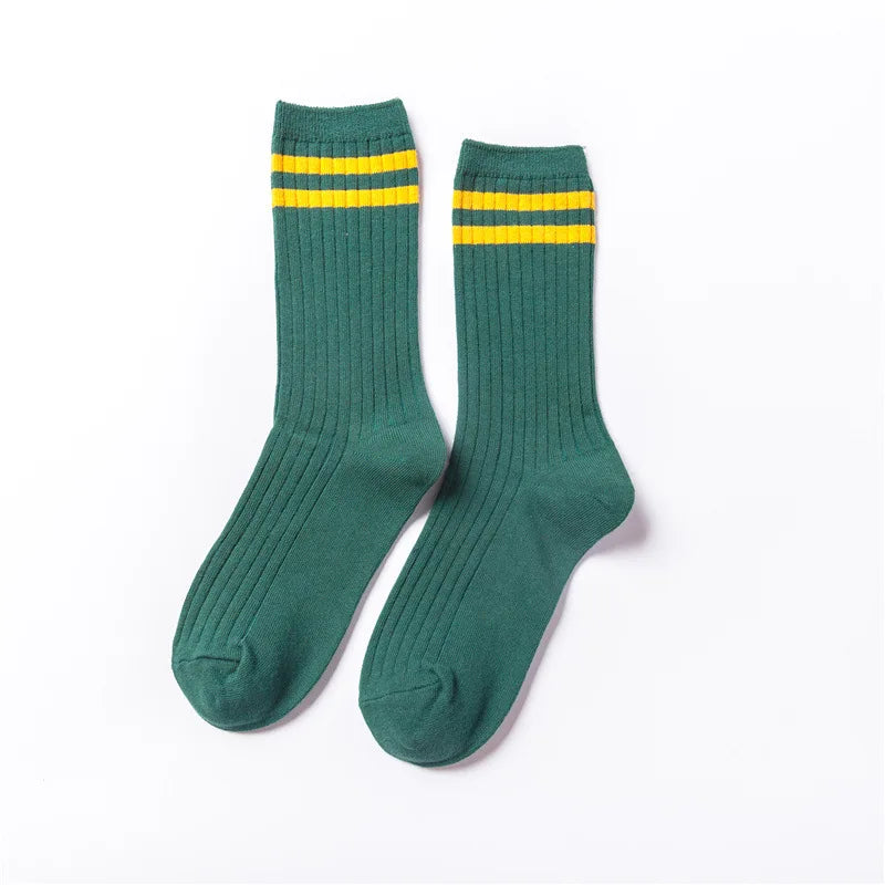 Stylish Women's Striped Long Socks | Comfortable Casual Footwear