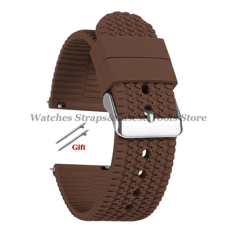Soft Silicone Watch Bands | Quick Release Rubber Strap for All Watches