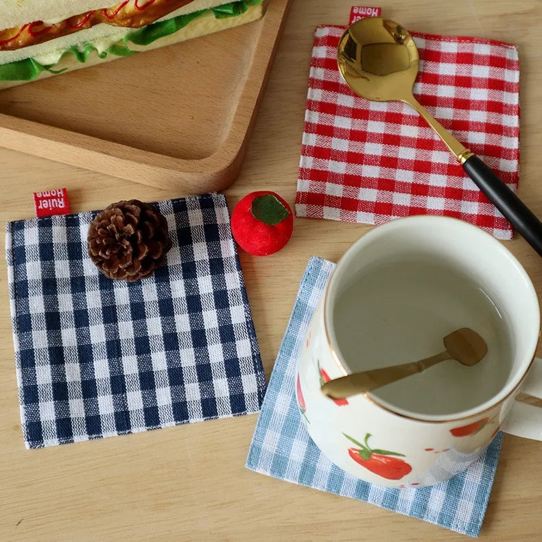Eco-Friendly Pure Cotton Coaster & Placemat Set | Elegant Kitchen Decor