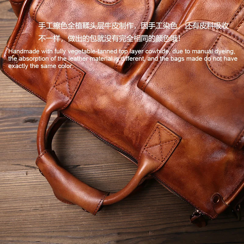 Vintage Handbag | Genuine Leather Crossbody Bag for Men