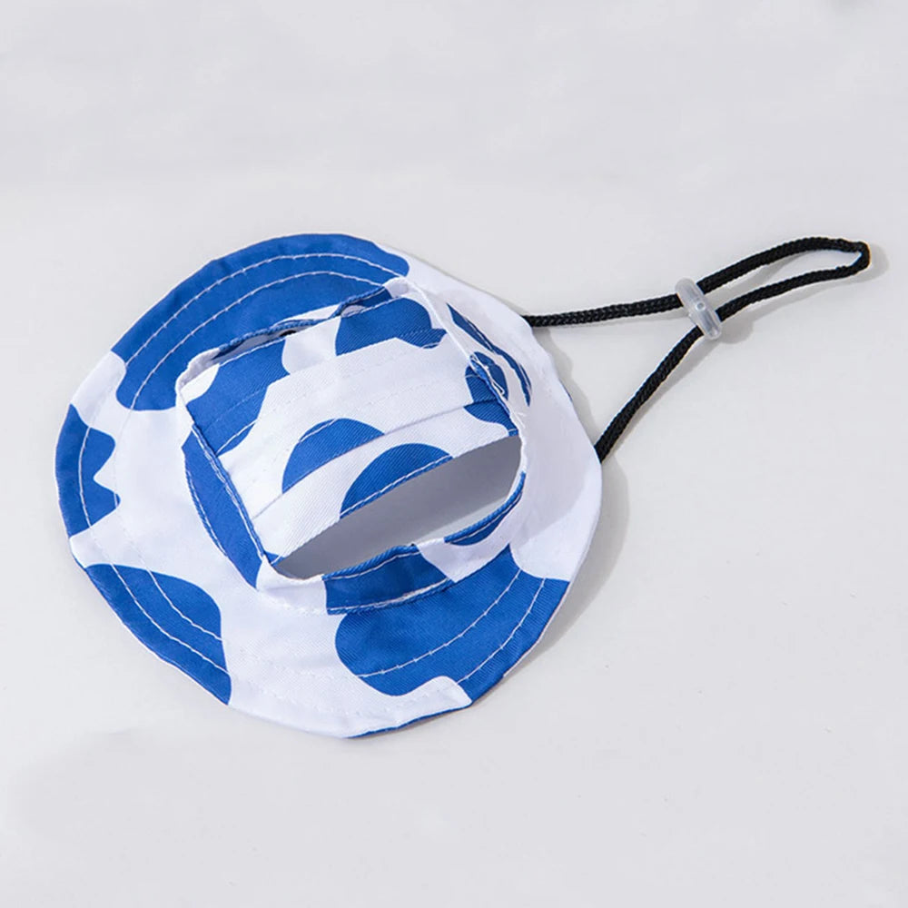 Cute Print Dog Hat for Small & Medium Dogs | Adjustable Pet Cap