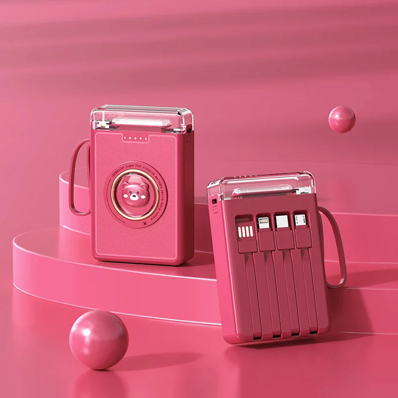 Cute Mini Power Bank 20000mAh Portable Charger | External Battery Pack