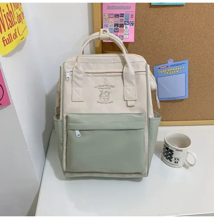 Kawaii Waterproof Backpack | Large Capacity Travel Bag for Women