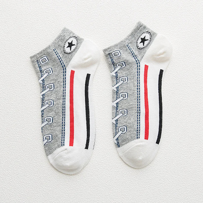 Men's Casual Denim Pattern Socks | Stylish Ankle Comfort